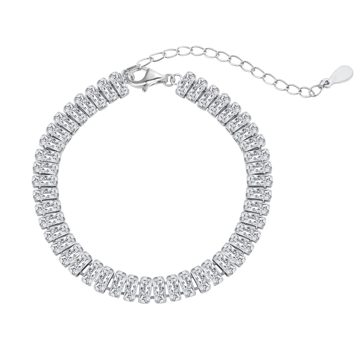 Baguette Luxe Tennis Bracelet 925 Silver - Jewelry - EM Accessories - 925 silver - new -
