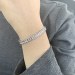 Baguette Luxe Tennis Bracelet 925 Silver - Jewelry - EM Accessories - 925 silver - new -