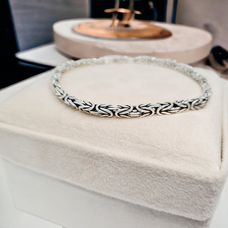 Bracelet Square Byzantine Chain - Jewelry - EM Accessories - men - new - P0553S