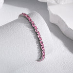 Bracelet Tennis Tiny Pink Hearts, 925 silver - Jewelry - EM Accessories - 925 silver - new -