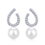 J-Hoops 925 Silver Earrings With Pearl - Jewelry - EM Accessories - 925 silver - new - SILVER-0019-ER