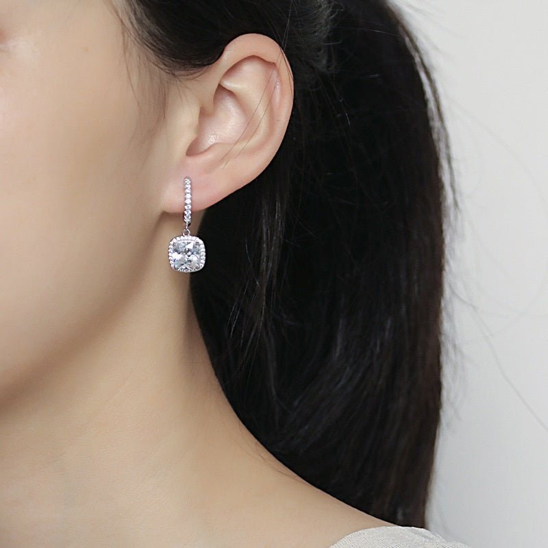 LuxLuxe Silver Radiance: Premium Zircon Stone Women's Hoops Earrings - Jewelry - EM Accessories - 925 silver - new - SILVER-0050-EAR