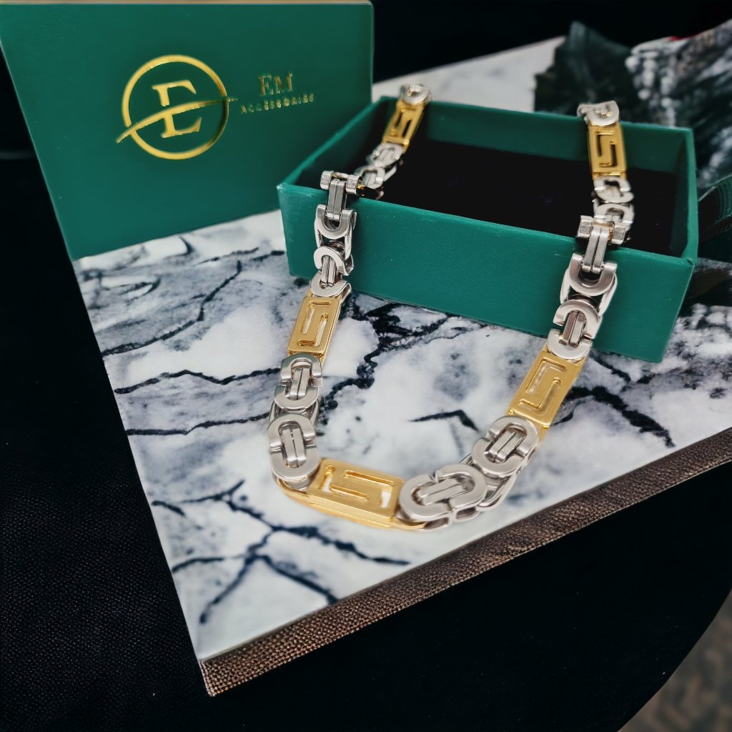 Necklace Flat Byzantine Gold S - Jewelry - EM Accessories - men - new - P0479S