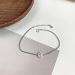 Oval shaped stone, 925 silver bracelet for women - Jewelry - EM Accessories - 925 silver - new -