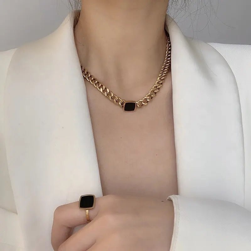 Radiant Gold Elegance - Women's Stainless Steel Jewelry Set - Jewelry - Yiwu J & D - new - Stainless Steel -
