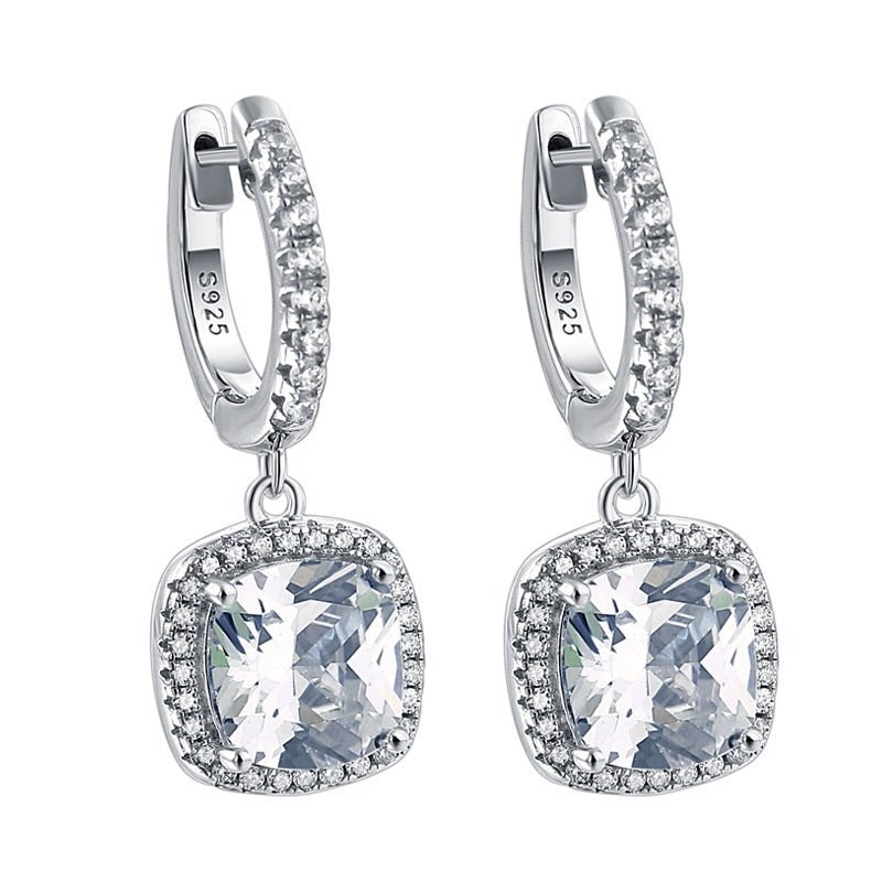 Silver Big 5A Cubic Zircon Earrings - Jewelry - EM Accessories - 925 silver - new -