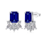 Silver Earrings Luxury Blue 5A Zircon - Jewelry - EM Accessories - 925 silver - new -