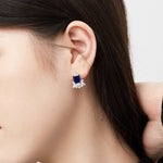 Silver Earrings Luxury Blue 5A Zircon - Jewelry - EM Accessories - 925 silver - new -