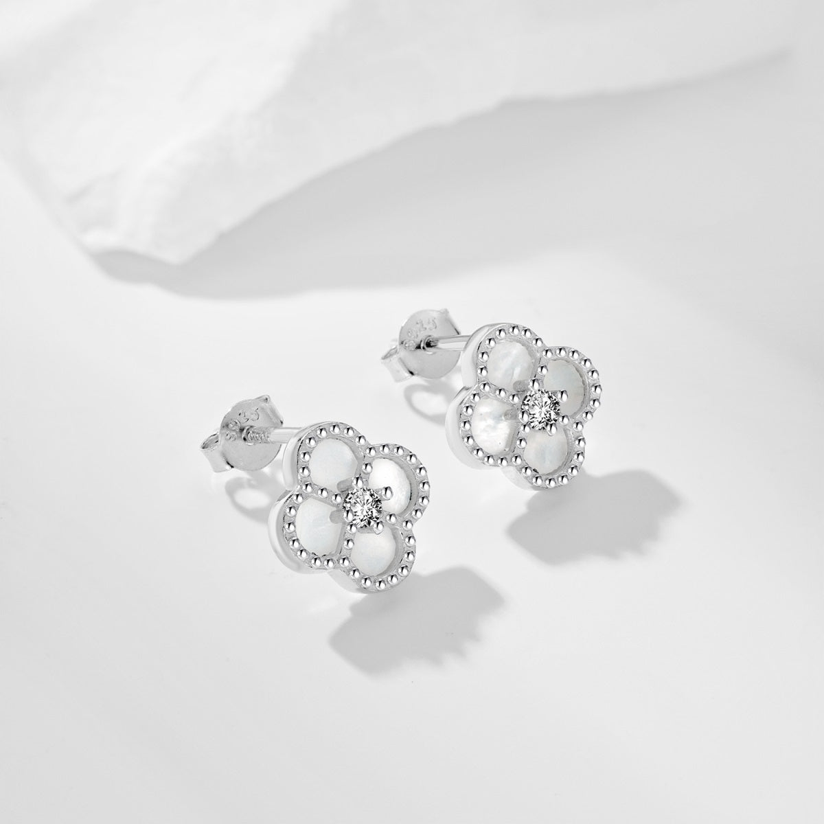 Women's 925 Silver Earrings Clover With Zircons - Jewelry - EM Accessories - 925 silver - new - SILVER-0018-ER