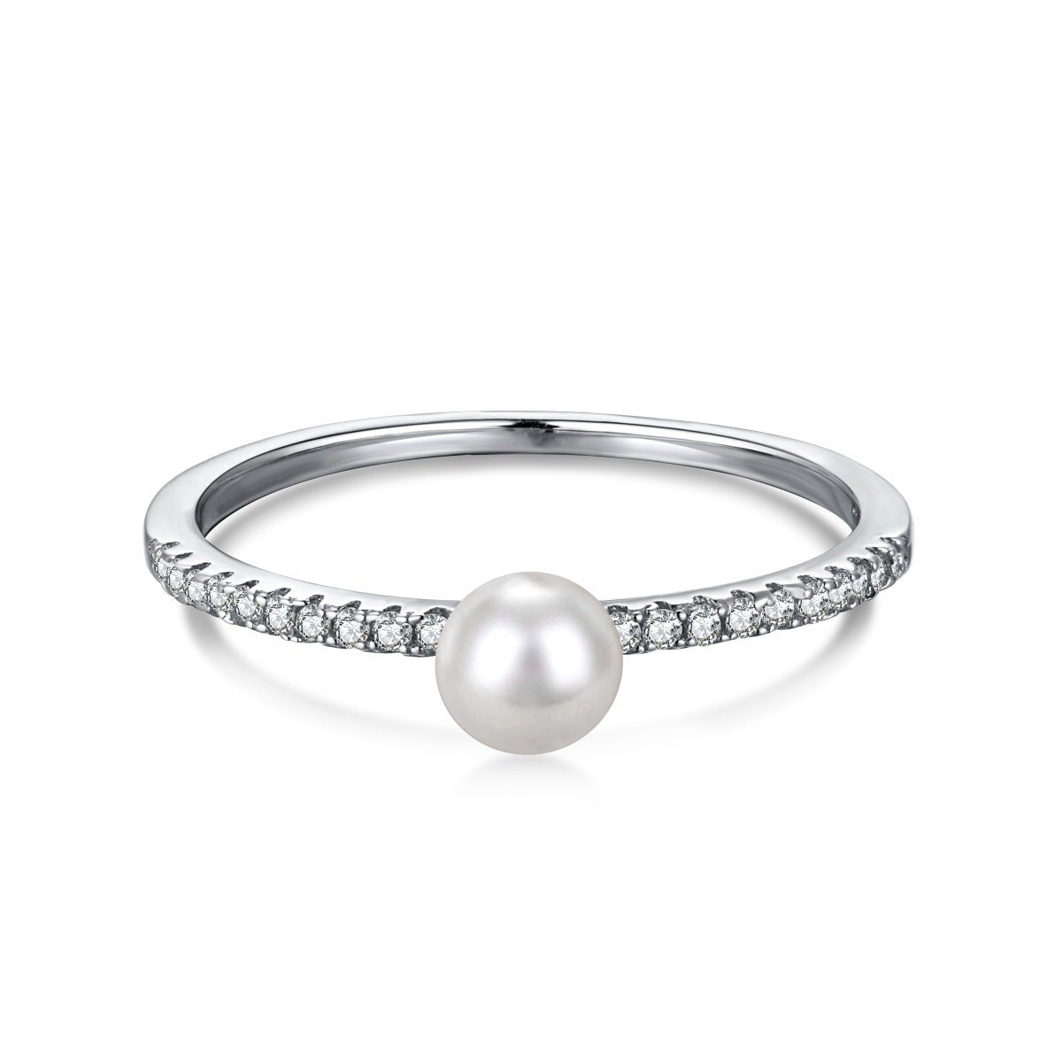 Women's 925 Silver Ring With Sweet Water Pearl - Jewelry - EM Accessories - 925 silver - new - SILVER-0012-5-RING