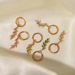 Women's Hanging Earrings Ivy - Jewelry - EM Accessories - new - Stainless Steel - SSTEEL-0029-WHI-EAR