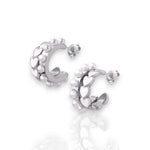 Women's J-Hoops Earrings Hearts With Pearls - Jewelry - EM Accessories - new - Stainless Steel - SSTEEL-0028-SIL-EAR